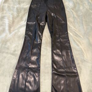 Princess Polly Shiny Black Leather Pants